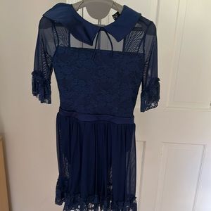 Navy blue girls dance costume lyrical/ ballet